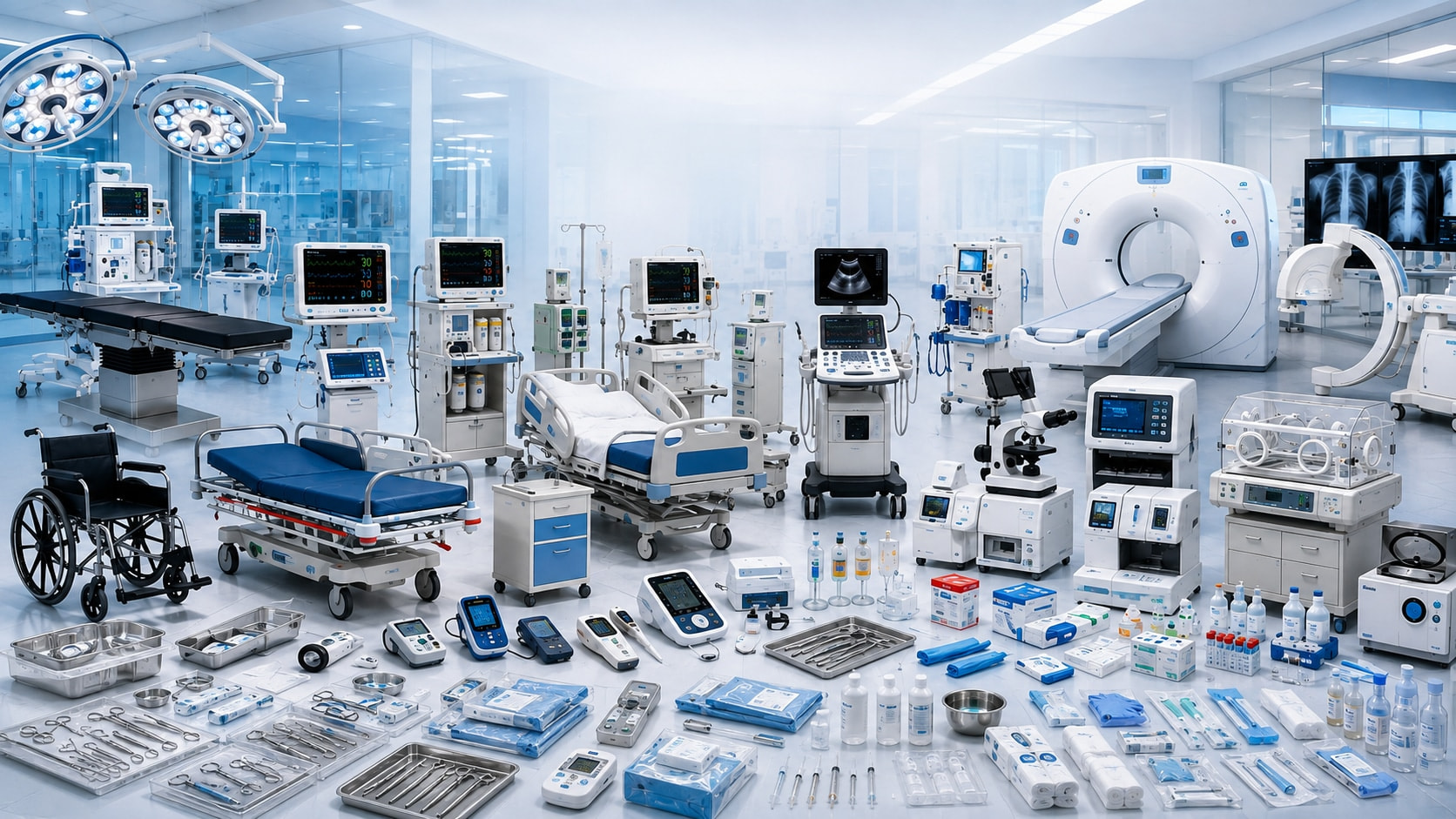 Wide medical equipment catalogue arranged for healthcare procurement