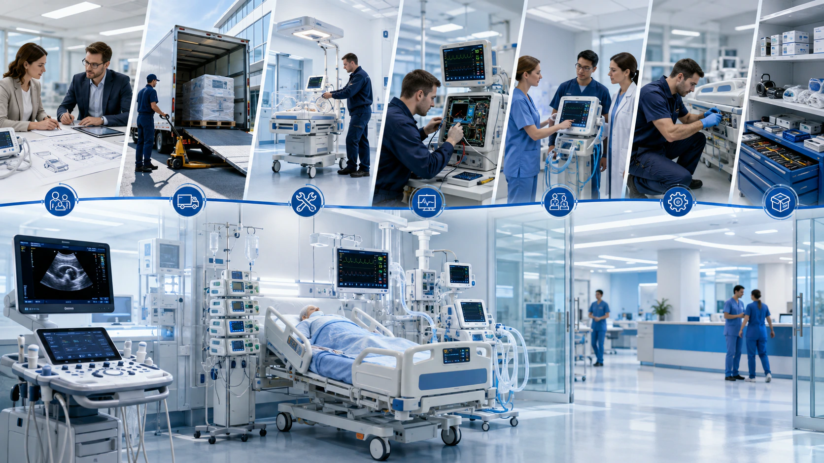 Healthcare equipment support from planning through after-sales service